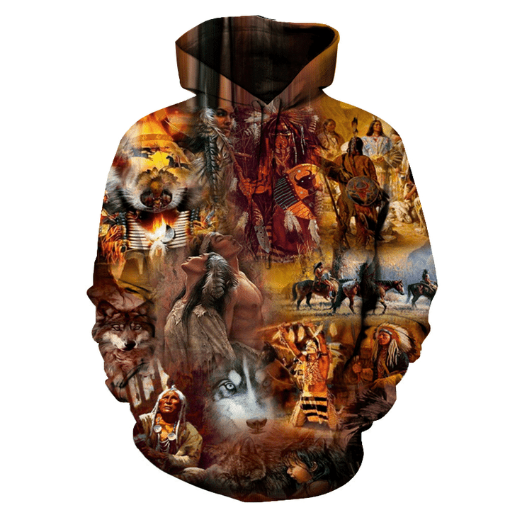 The Chief Horses Native American Hoodie