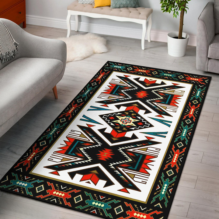 Tribal Colorful Pattern Native American Area Rug