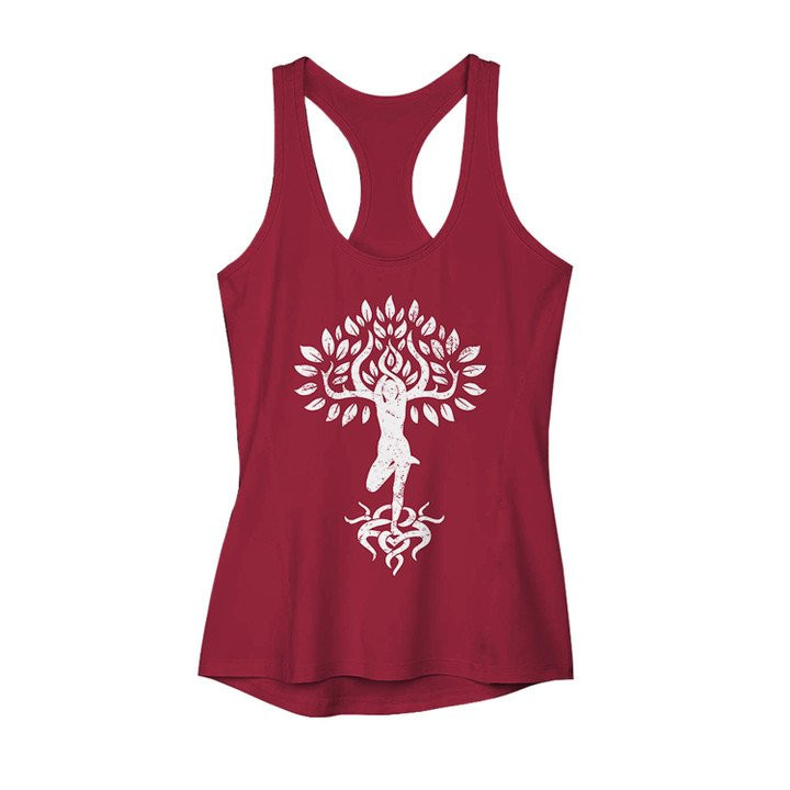 Red Tree of Life Racerback Tank Top