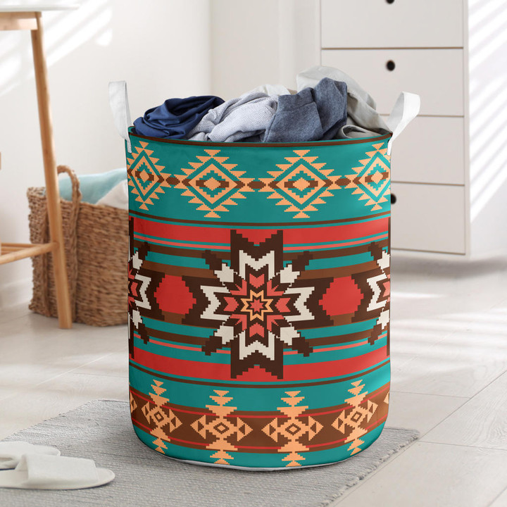 Ethnic Ornament Seamless Laundry Basket