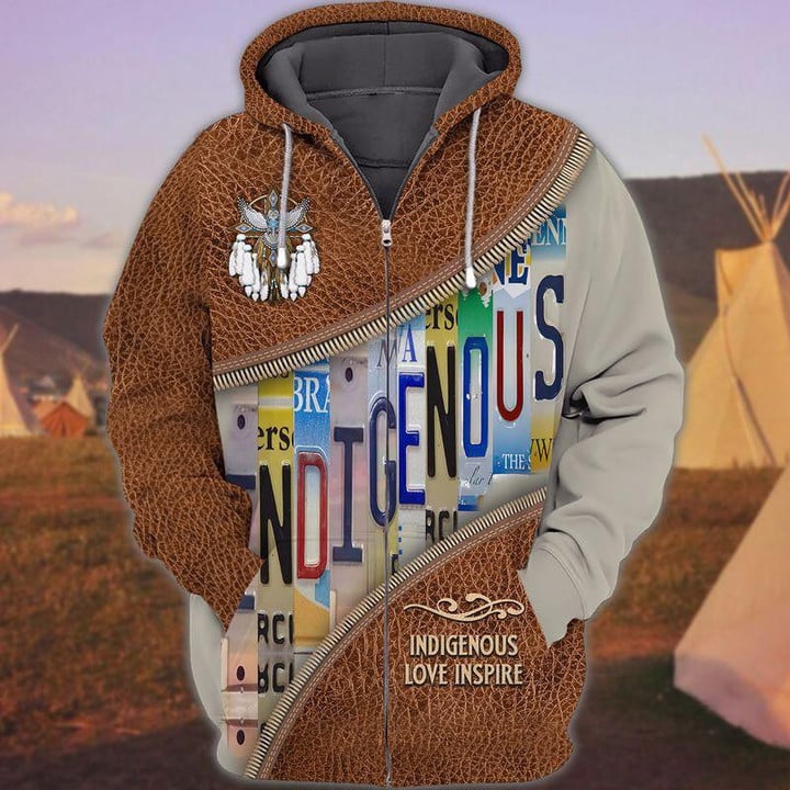 Native American Indigenous 3D Zipper Hoodie