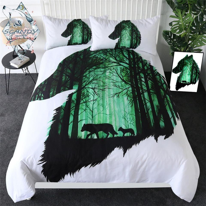 First Hunt Of Little Wolf Native American Bedding Set