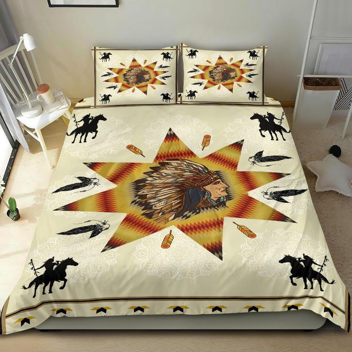 Chief Throw Blanket Native American Bedding Set