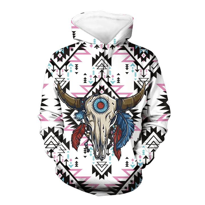 HD00049 Bison Symbol Native American Hoodie