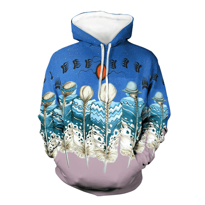 GB-NAT00204-02 Feather Girls Native 3D Hoodie