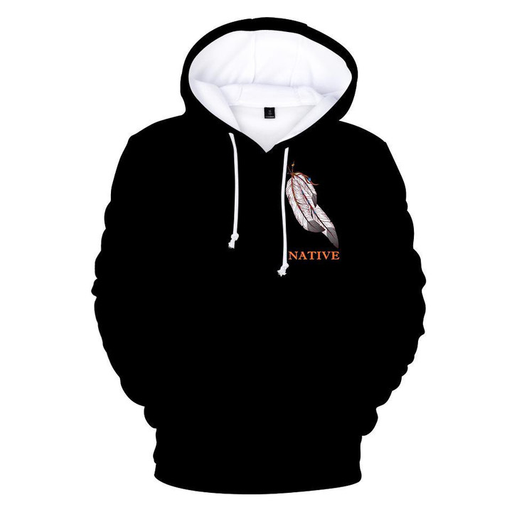 Native American Flag Feather Hoodie
