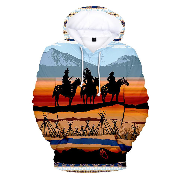 Chief And Warriors Native American Hoodie