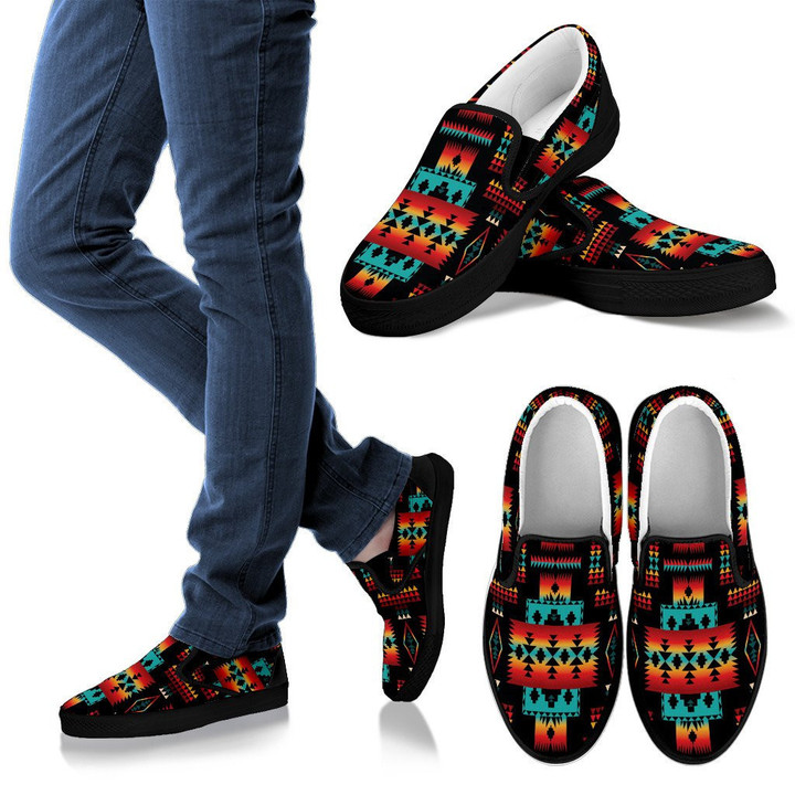 Native Tribes Pattern Native American Slip Ons