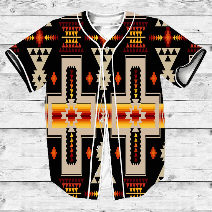 GB-NAT00062-01 Tribe Design Native American Baseball Jersy
