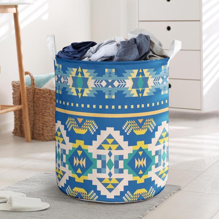 Pattern Native American Laundry Basket 04