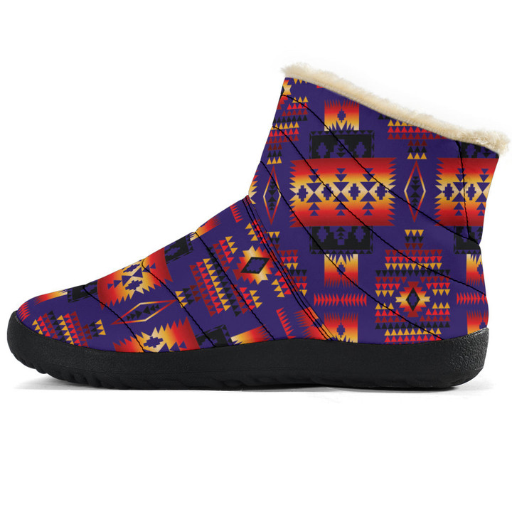 Purple Native Tribes Native American Cozy Winter Boots