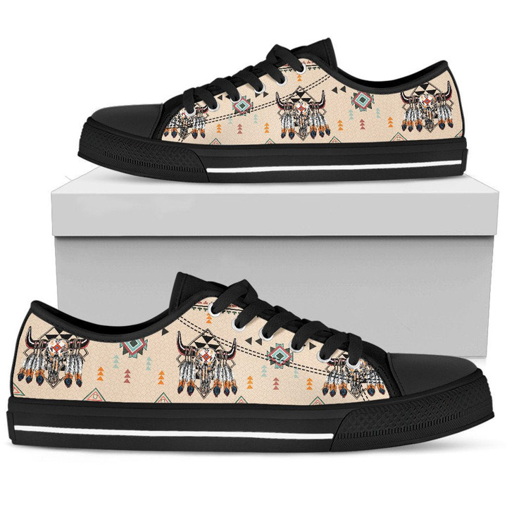 Bison Native American Low Top Canvas Shoes