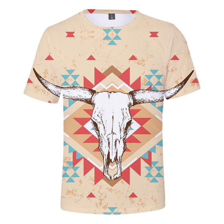 Native American Bison Head Symbol 3D Tshirt