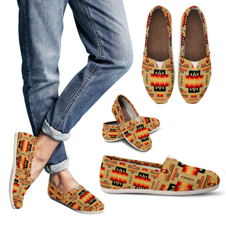 Light Brown Tribe Pattern Native American Women's Casual Shoes