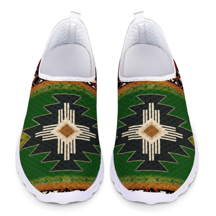 Southwest Green Symbol Mesh Shoes