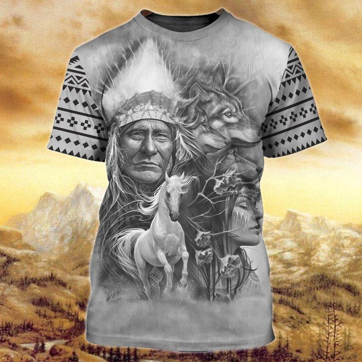 Native People With Animals Tshirt