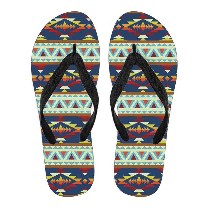 Pattern Geometric Native American Flip Flops