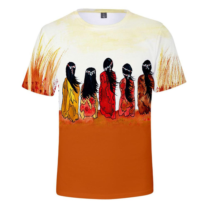 Indian Girls Native American 3D Tshirt