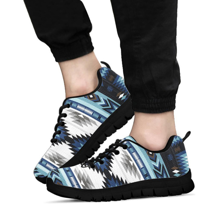 Blue Colors Pattern Sneakers