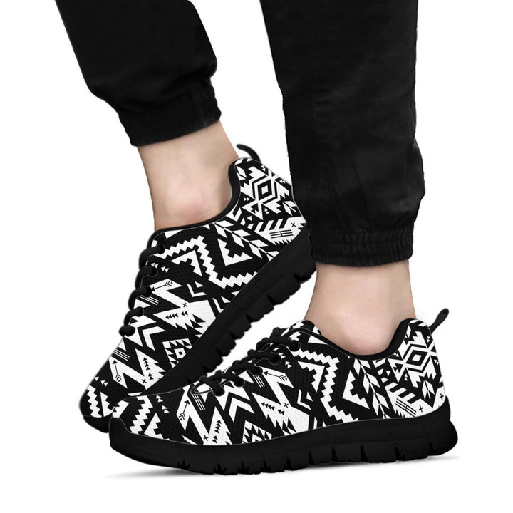 Black Pattern Native Sneakers
