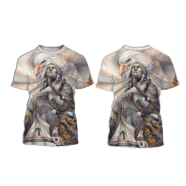 TS005 Chief And Eagle 3D T-Shirt