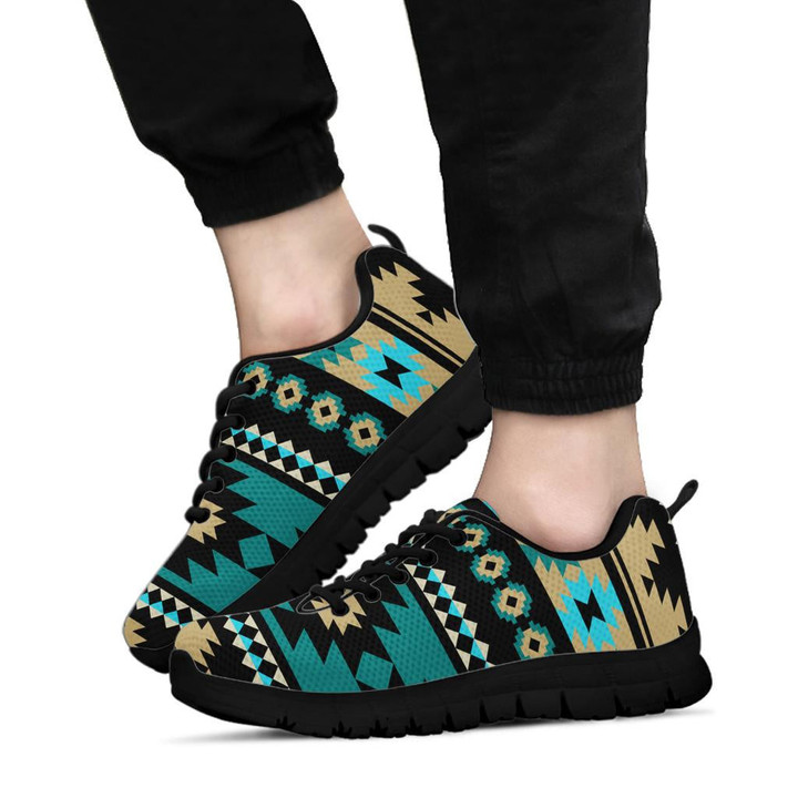 Green Ethnic Aztec Pattern Sneaker