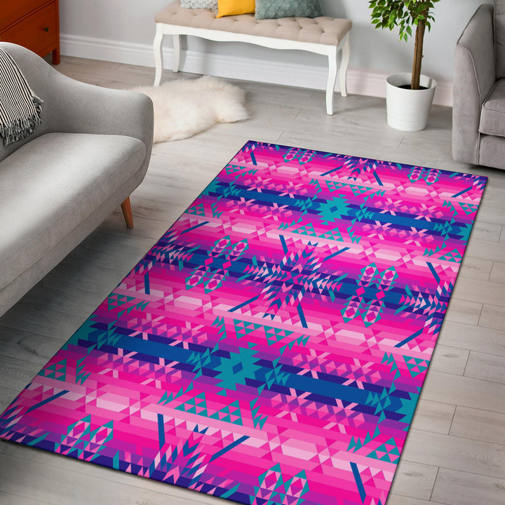 Pink Pattern Native Area Rug