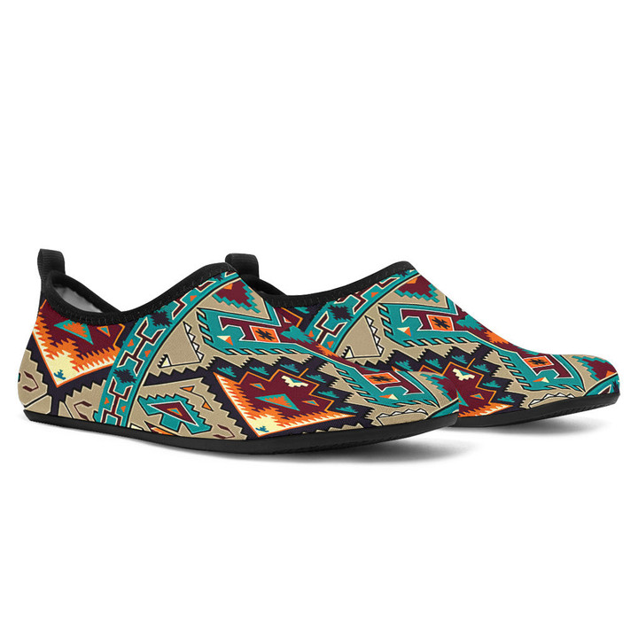Native American Culture Design Aqua Shoes