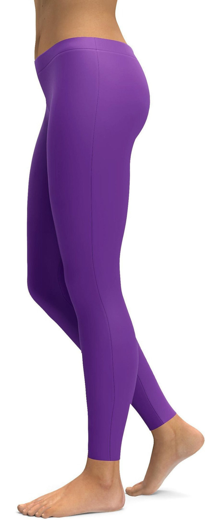 Solid Lavender High-Waisted Leggings