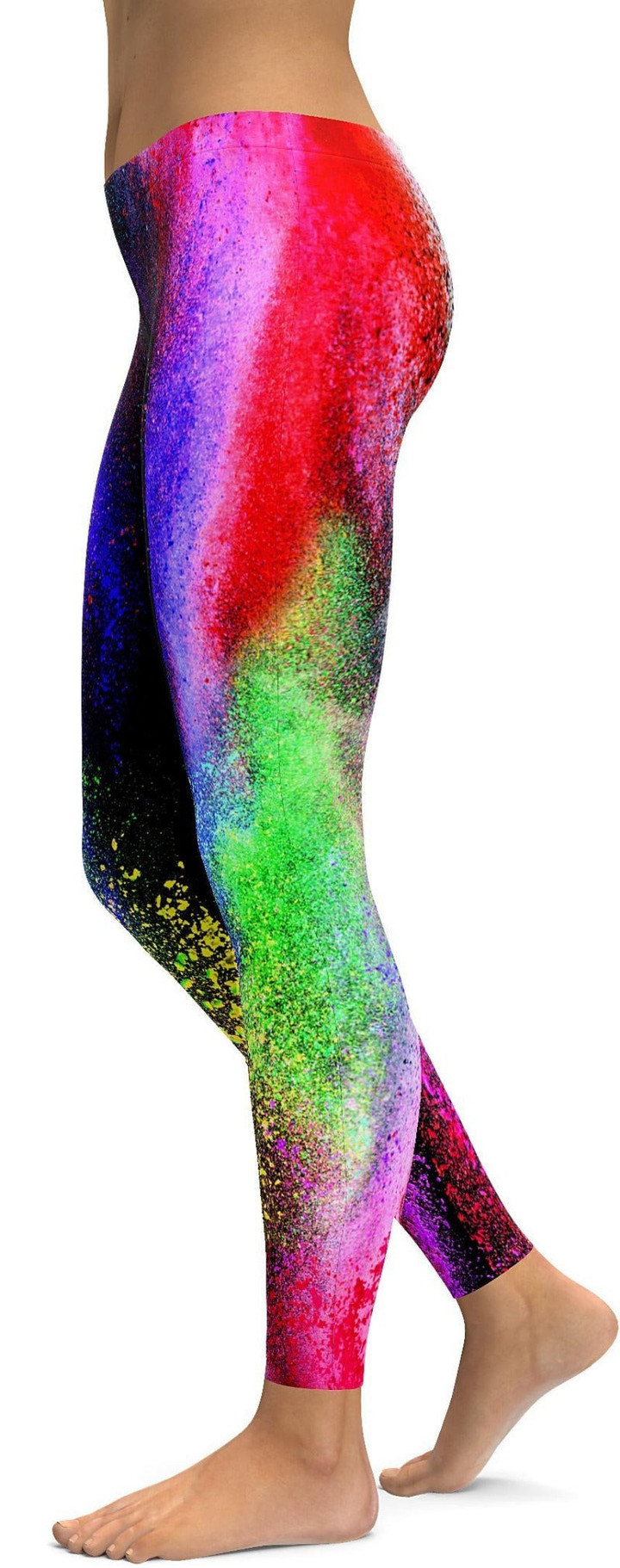 Colorful Powder Explosion High-Waisted Leggings