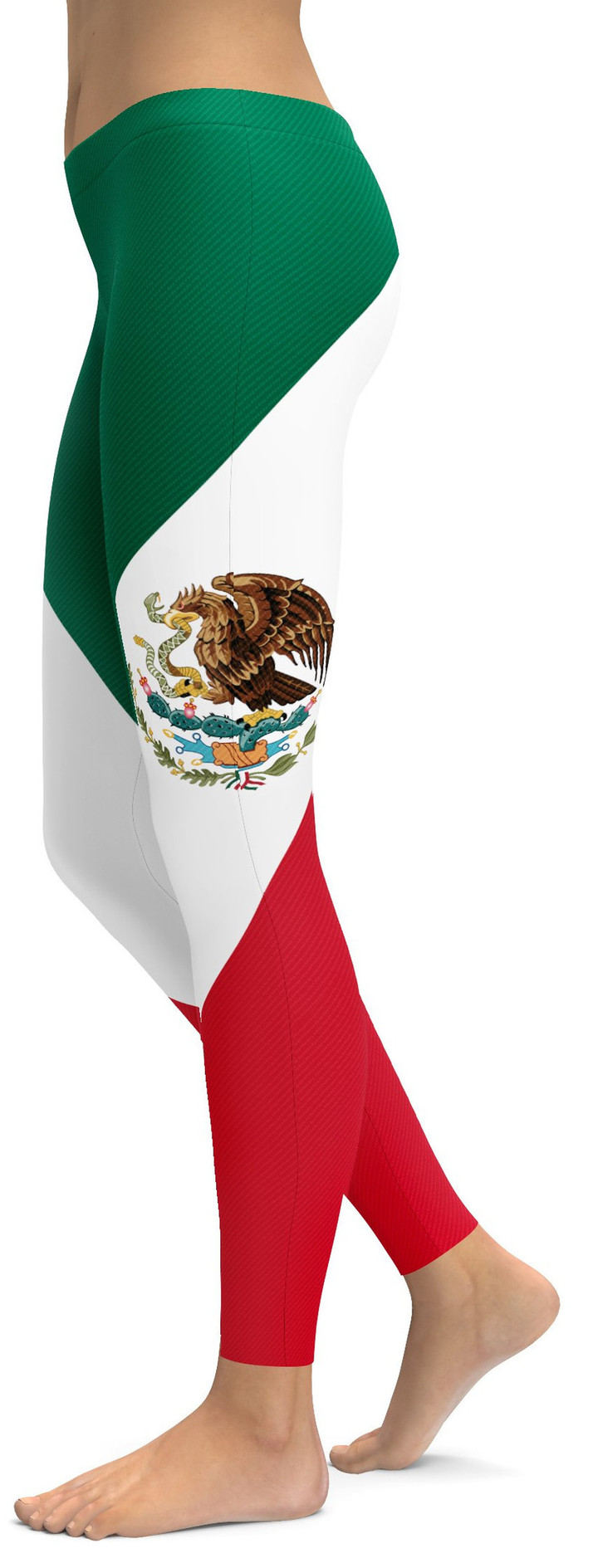 Mexican Flag High-Waisted Leggings