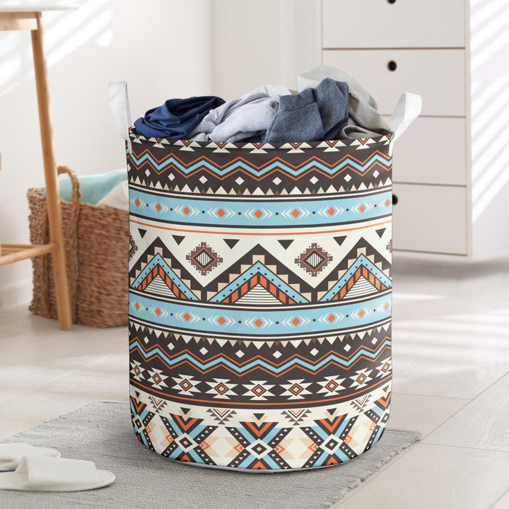 Tribal Striped Seamless Pattern Laundry Basket