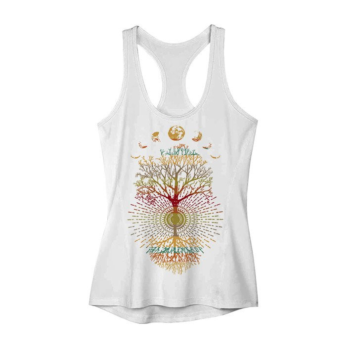 Moon Forest Tree of Life Racerback Tank Top