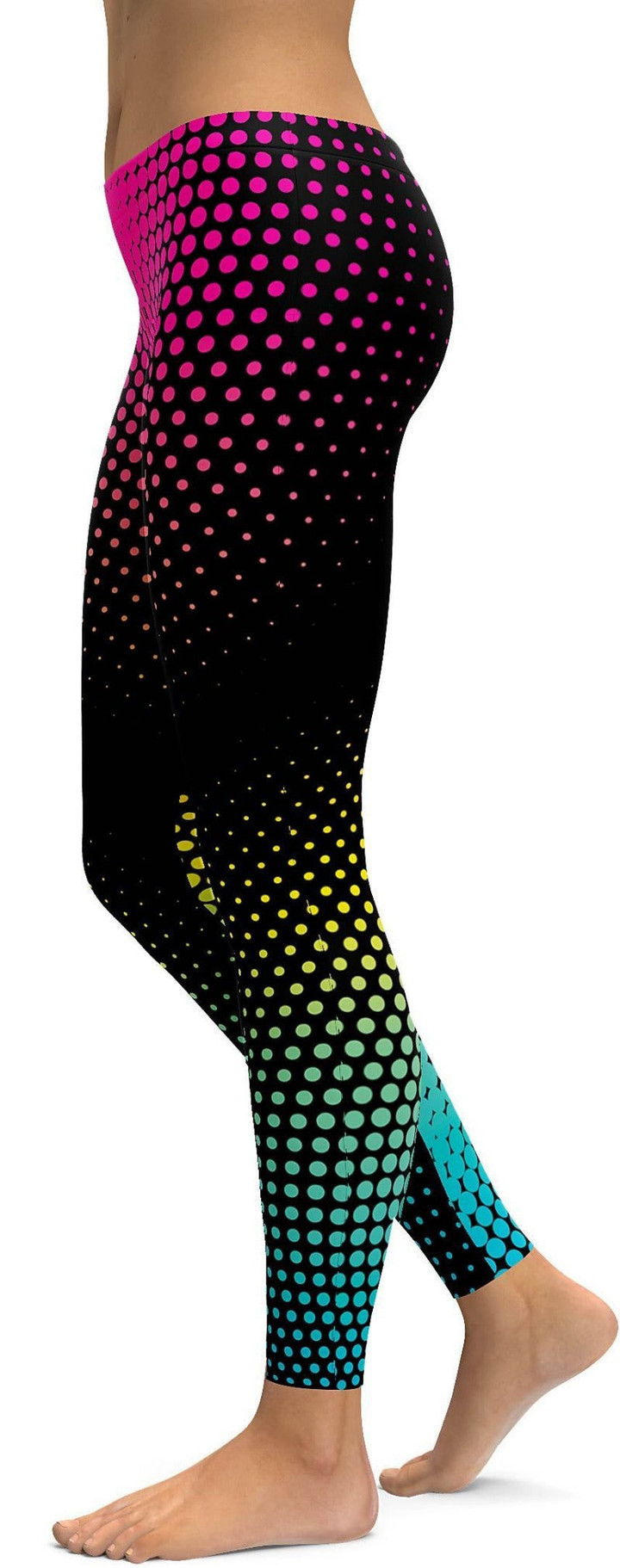 Colorful Halftone High-Waisted Leggings