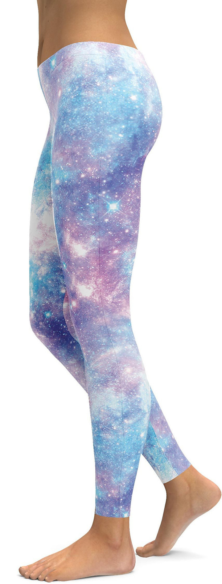 Pastel Galaxy High-Waisted Leggings