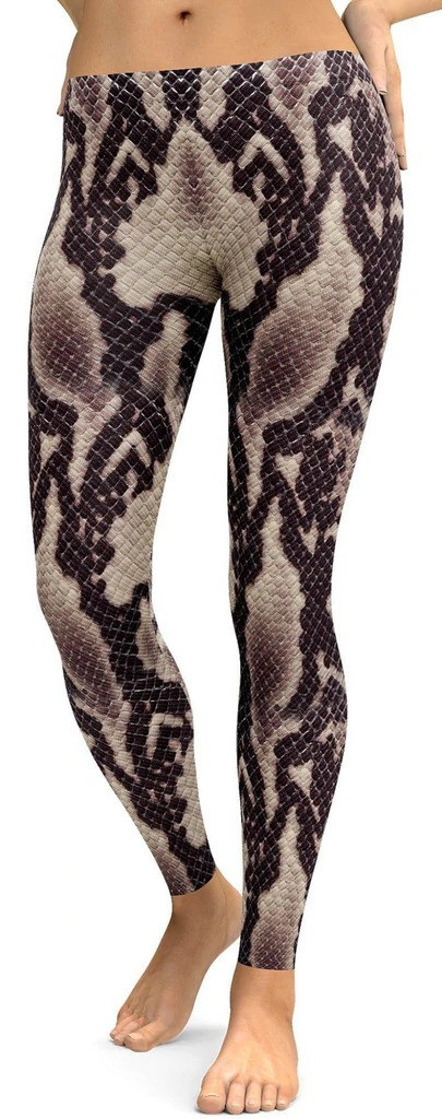 Anaconda Snake Skin Print High-Waisted Legging
