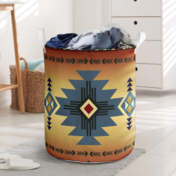Southwest Blue Symbol Laundry Basket