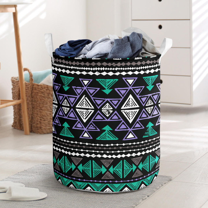 Neon Color Tribal Laundry Basket