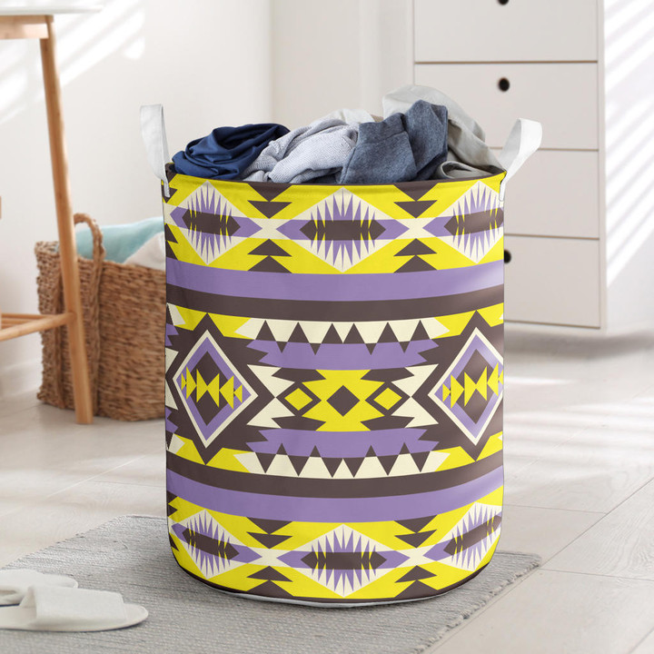 Pattern Native American Laundry Basket 05