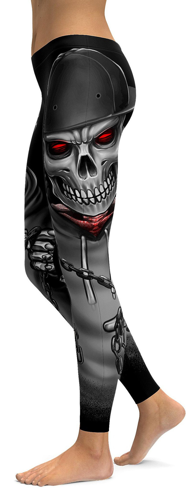 Evil Skeleton High-Waisted Leggings