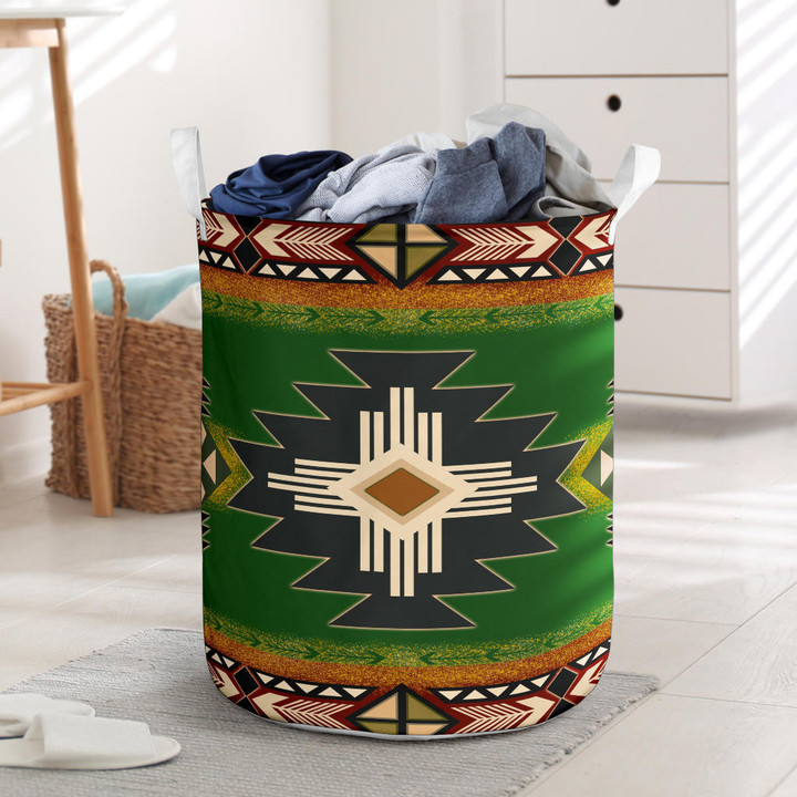 Southwest Green Symbol Laundry Basket