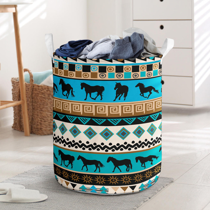 Pattern Native American Laundry Basket 13