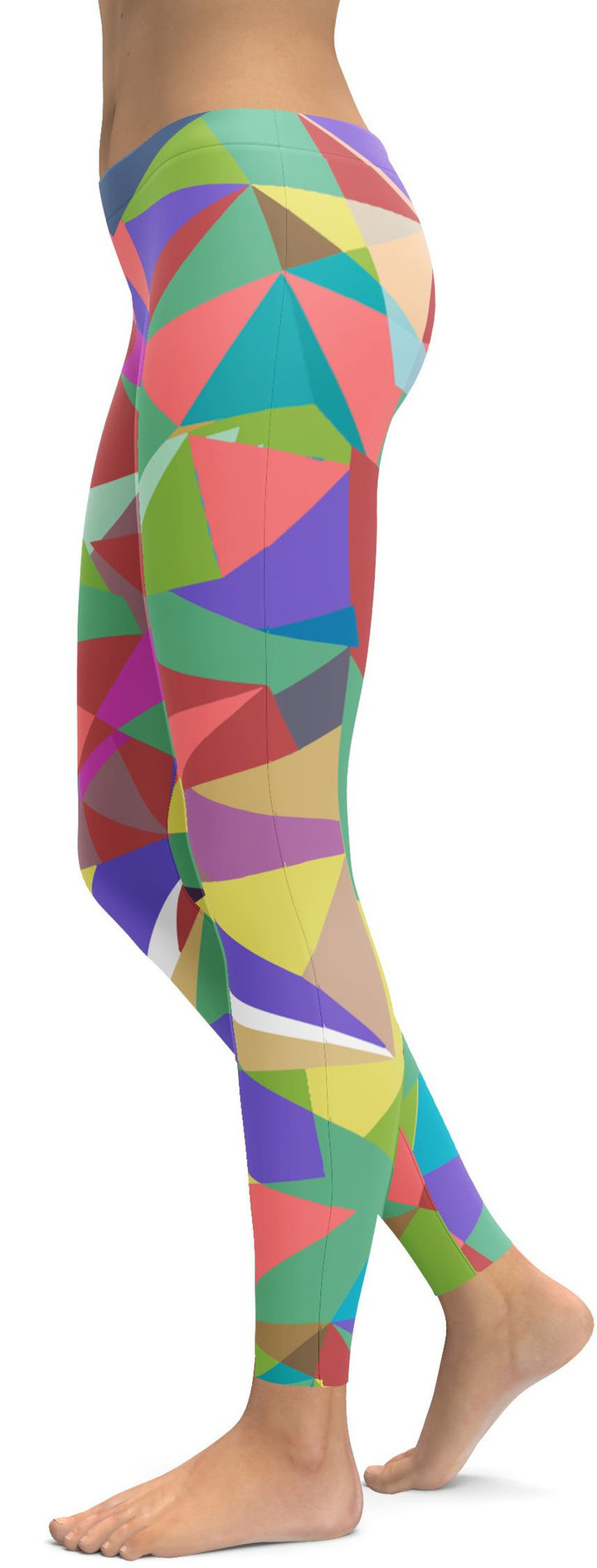 Colored Mosaic High-Waisted Leggings