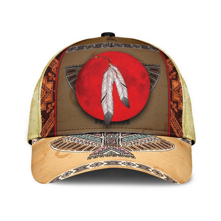 Native American Sun And Feather 3D Printed Cap 31072104.Ctn