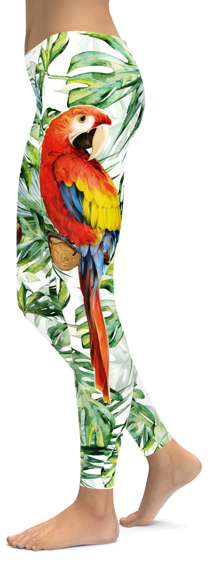 Colorful Parrot High-Waisted Leggings