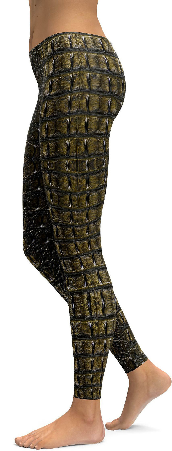 Crocodile Skin High-Waisted Leggings