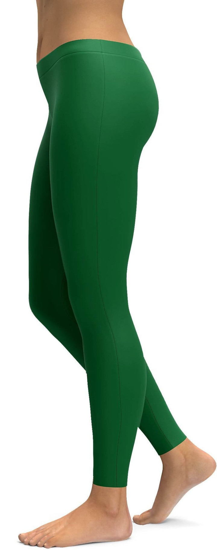 Solid Irish Green High-Waisted Leggings