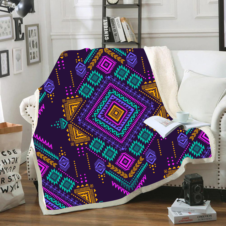 Seamless Multicolored Tribal Blanket