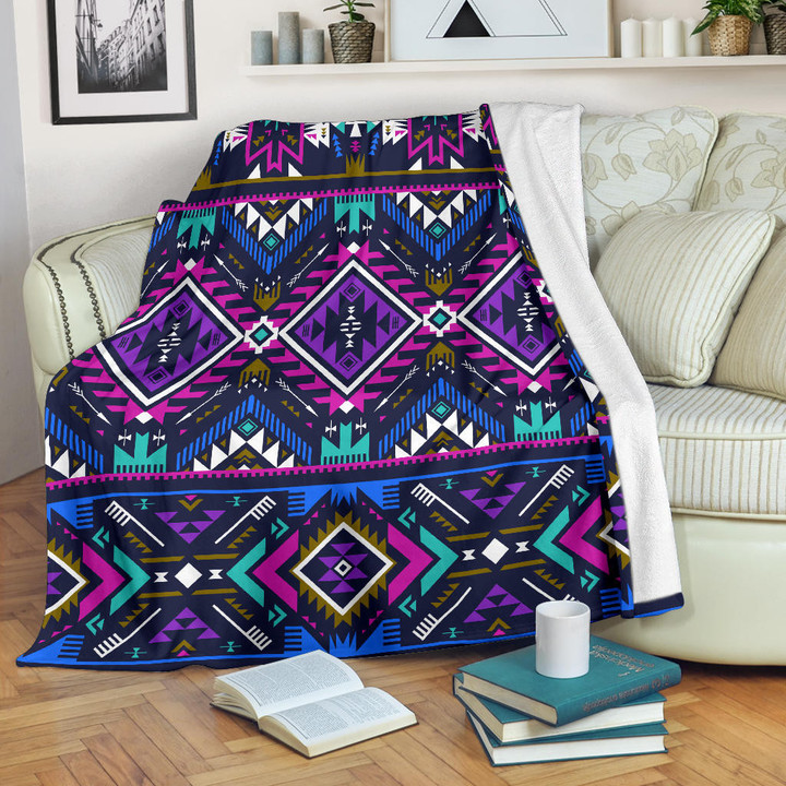 Purple Tribe Pattern Blanket