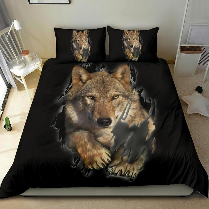 Gray Wolf Escape Native American Bedding Sets